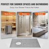 Shower Curb Kit, 1524x965mm Shower Pan Kit with 160mm Offset Drain, Lightweight EPS Shower Installation Kits with 2 Waterproof Cloths, Shower Pan