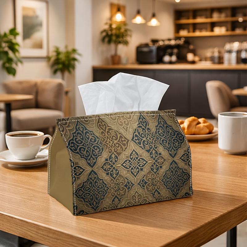 1pc Arabic Islamic Traditional Tissue Box - Multi-Functional Napkin Dispenser, Two Sizes Available Made of Durable Polyester, Decorated with Geometric