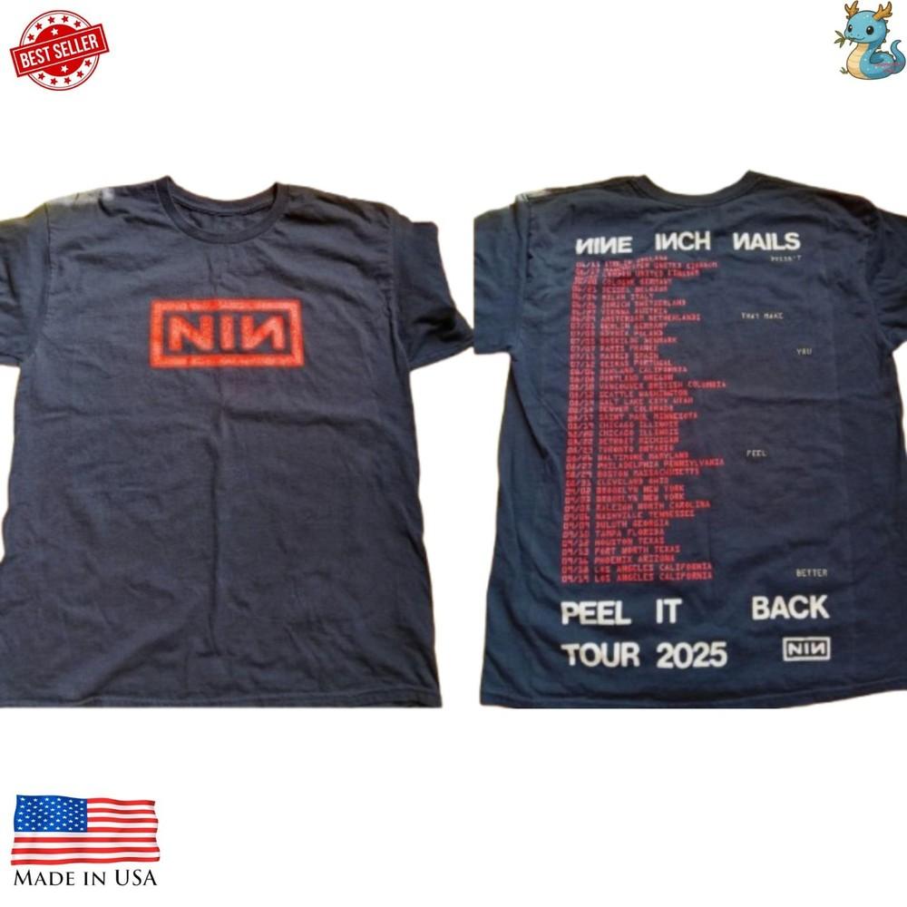 Nine Inch Nails Reprint Band T Shirt NIN Vintage Rock Graphic Tee Unisex T-Shirt XL