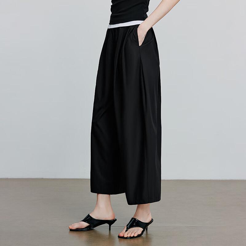 Women's Cool-Touch Lyocell Blend Wide-Leg Cropped Pants