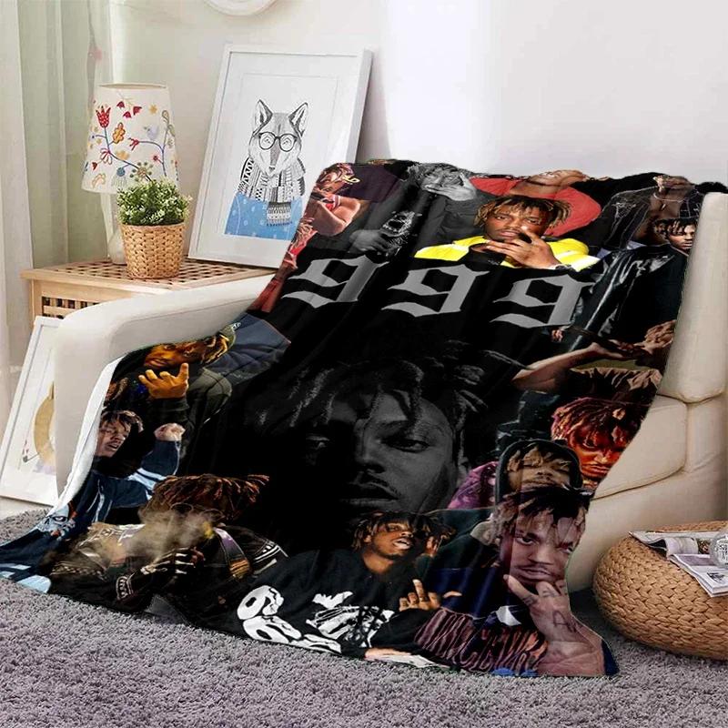 HD Juice WRLD D Legende Rapper Star Weiche Plüschdecke Flanell-Überwurf für Wohnzimmer Schlafzimmer Picknick Bett Sofa Abdeckung