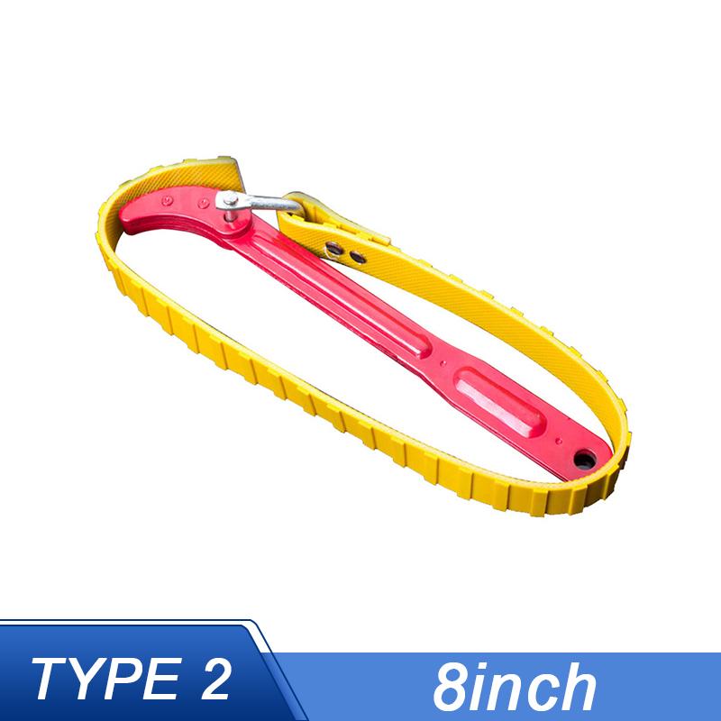 6/8/12 Zoll Riemenschlüssel, verstellbarer Ölfilter-Abzieher, Spannerketten-Werkzeug, Haushaltspatronen-Demontage-Gurtöffner-Werkzeug