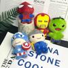 Q Version Avengers Plush Keychain: Captain America & Spider-Man Anime Dolls