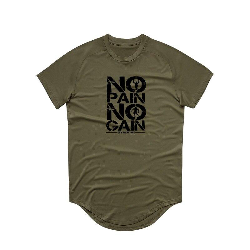 Muscleguys Îmbrăcăminte de gimnastică de vară Îmbrăcăminte fitness pentru bărbați Culturism cu uscare rapidă Tricouri cu mânecă scurtă imprimate fără durere și fără câștig