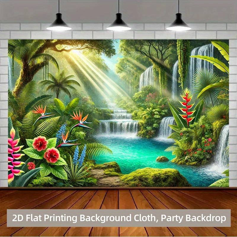 1Pcs Tropical Rainforest Decoration Background Winter Backdrop Decorations For Photo Studio Photo Booth Christams Party