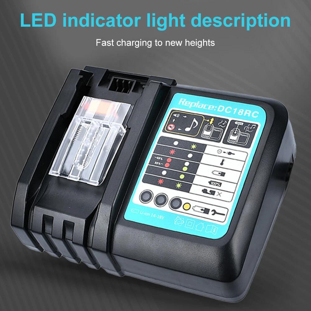 3A Battery Charger For Makita 14.4V 18V Li-ion Battery BL1415 BL1430 BL1815 BL1830 BL1840 BL1850 BL1860 DC18RC DC18RA