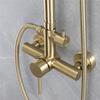 Tuqiu Brushed Gold Bathroom Shower Faucet Set  Bathroom Rainfall Shower Mixer Tap SUS304 Bathroom Shower Faucet Set