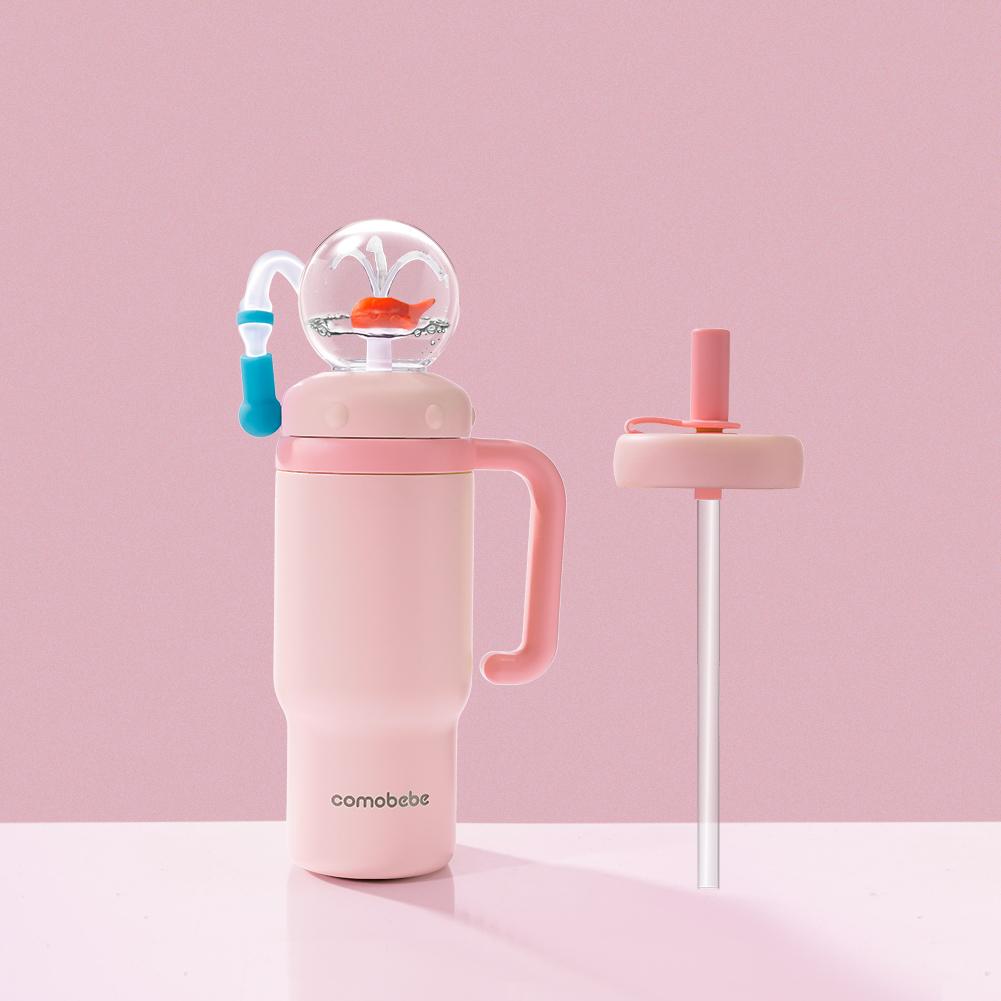 40oz Straw Double-Layer Insulated Cup Stainless Steel Portable Water Cup Vacuum Thermal Insulated Mug for Cold Hot Beverages