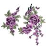 2Pcs/Set New Flower Embroidery Patch DIY Multi-Color Applique Patch Sewing Accessories Sew On Patch Clothes Decoration
