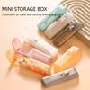 Mini Toothpick Storage Box with Lid Toothpick Box Portable Travel Floss Organizer Cotton Swab Dispenser Toothpick Dispenser