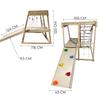 Kids Wooden Indoor Slide Climbing Frame Ladder Activity & Movement Toys Gym Tiger wood
