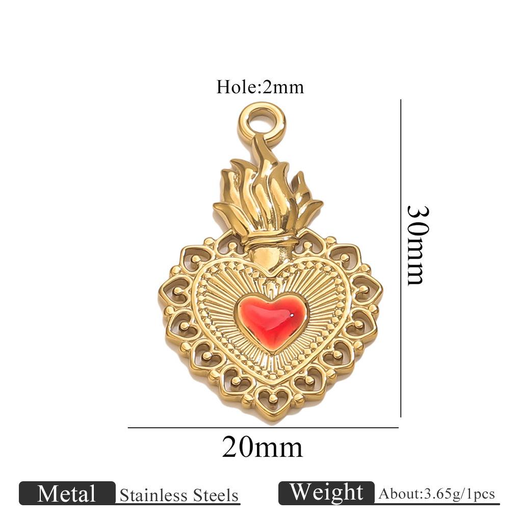 Yori 5Pcs 18K Gold PVD Plated Oil Drop Small Pendant Bracelet Necklace Creative DIY Pendant Accessories Wholesale Jewelry