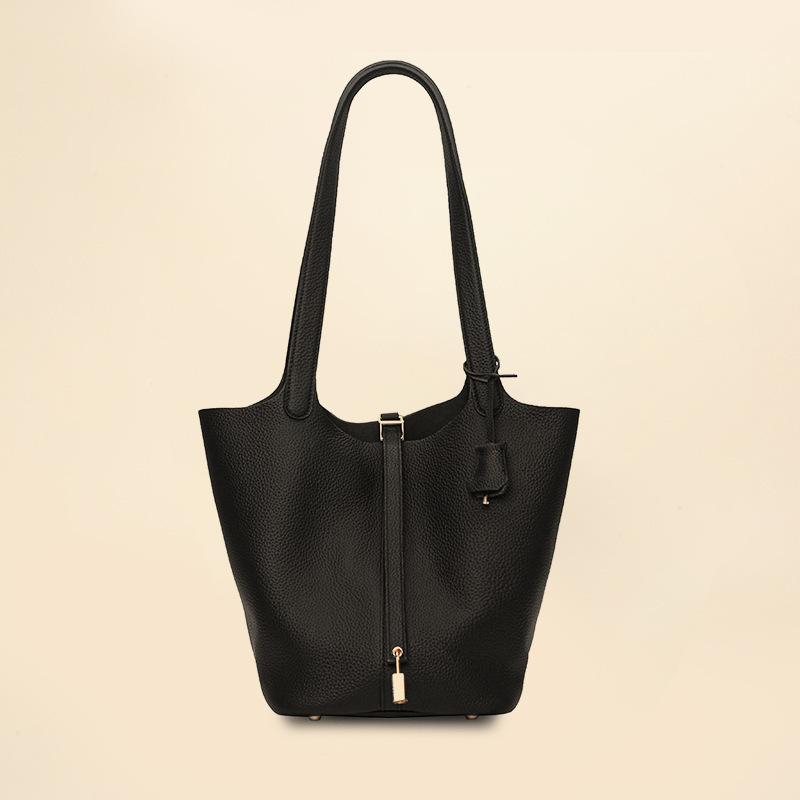 

Взрывная сумка-корзина для овощей 26 большая сумка-ведро первый слой коровьей кожи длинная ручка на одно плечо женская сумка Super Large 26cm Gold Buckle