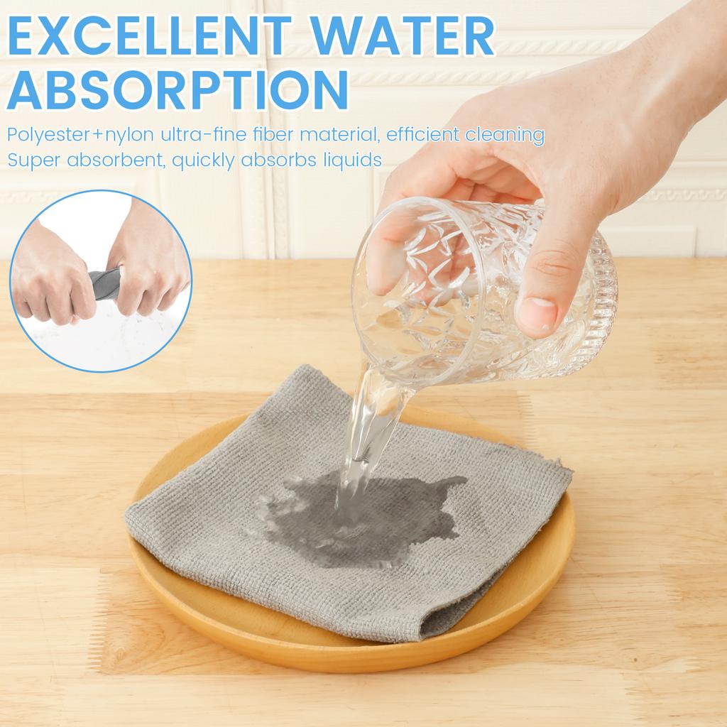 50Pcs/Roll Reusable Cleaning Wipe Absorbent Microfiber Towel Non-stick Oil Dish Rags Napkins Tableware Home Cleaning Towels