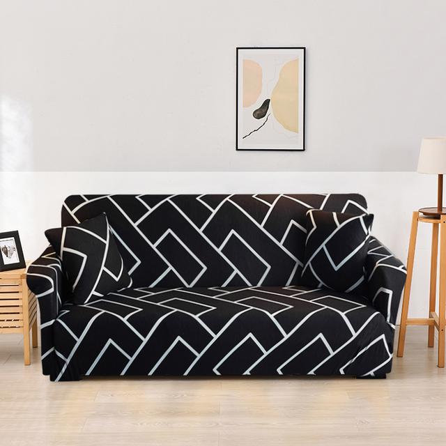 Ash Color Elastic Sofa Covers For Living Room Corner L -Shape Couch Cover Sectional Chair Slipcovers Protector Cover 1 /2 /3 /4 Seat