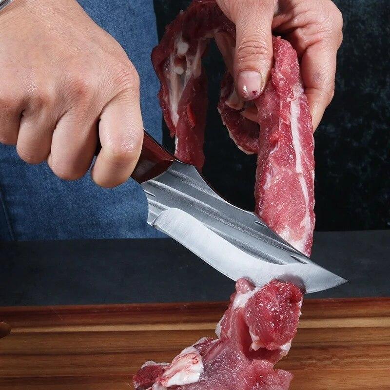 5Cr15Mov Stainless Steel Fruit Butcher Boning Knife Meat Cleaver Knife Hand Forged Kitchen Chef Knife