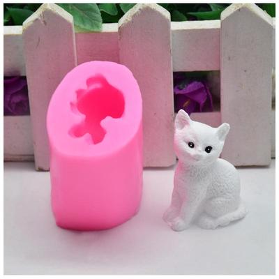 3D Katės Silikoninė Forma DIY Fondantui ir Mousse Torto Dekoravimui