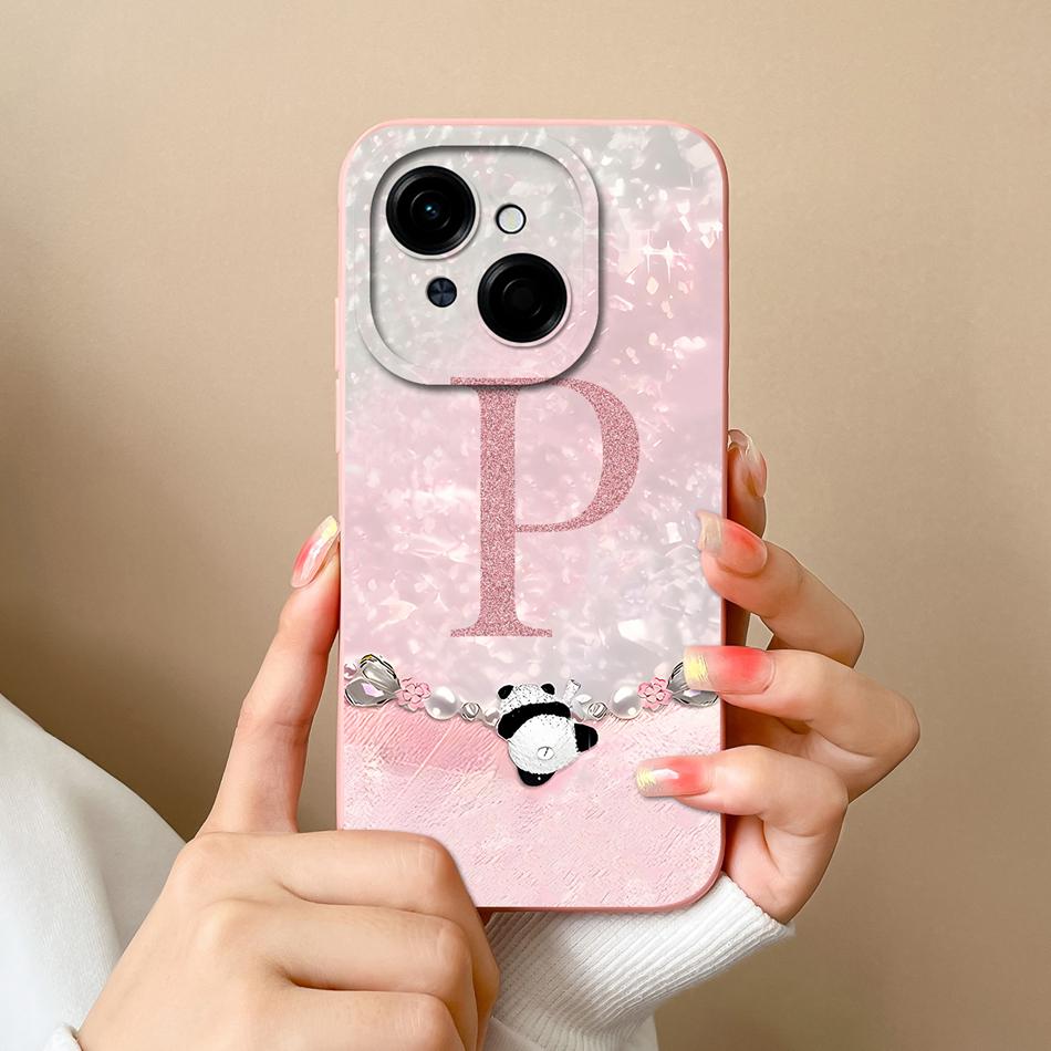 Name Case For Tecno Spark Go 1 Personalized letters Soft Back Cover Camera Protection High Quality Bumper For Tecno Spark Go1