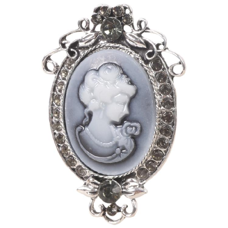 Classical Cameo Portrait Brooch Retro Filigree Design With Sturdy Alloy Women's Clothing Accessory For Gift Giving
