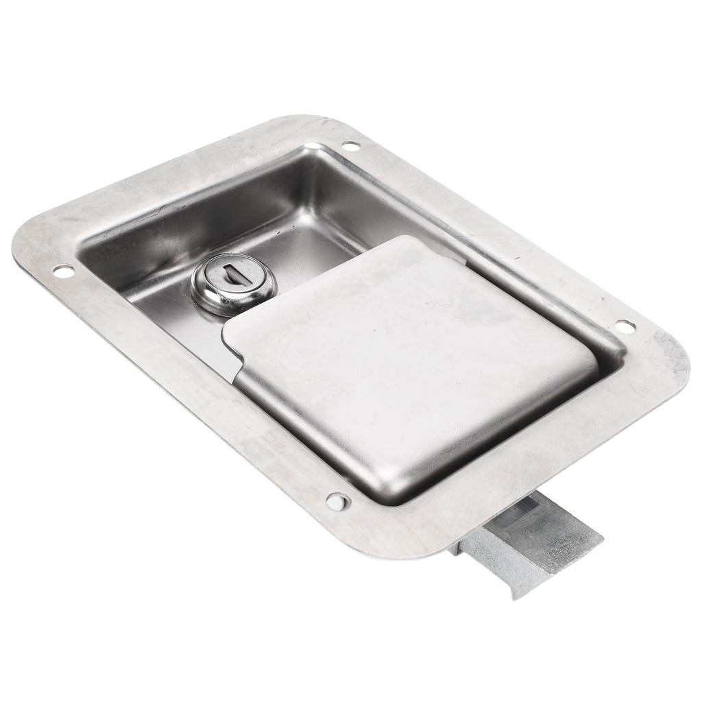 High Quality Stainless Steel Toolbox Lock RV Handle Latch Paddle Lock with 2 Keys for Trailer Truck Rustproof High Hardness Sturdy and Reliable