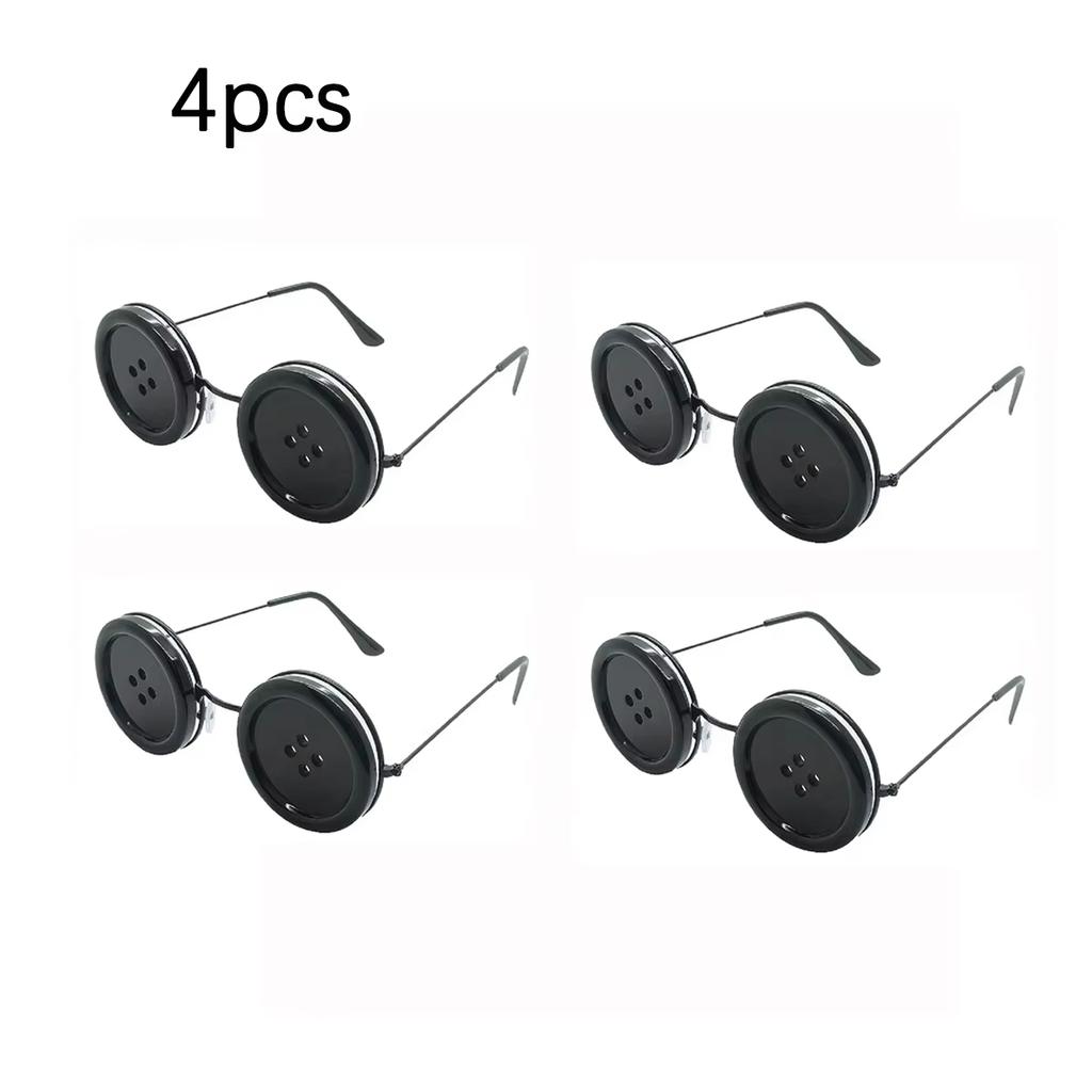 1/2/4pack Button Glasses Eyewear Novelty Funny Cute Glasses Cosplay Tool for Halloween Costume Accessory Bar Party Favor Eyewear