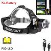 Rechargeable XHP70.2/XHP50 LED Headlamp Waterproof Head Light Fishing Searching Camping Headtorch Zoom Lantern Use 18650 Battery