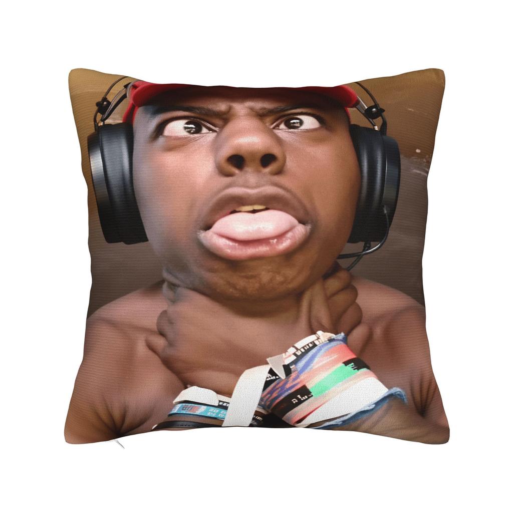 Ishowspeed Face Meme Pillow Case Retro Trendy Pillow Cover Soft Pillowcases For Chair Sofa Home Decor