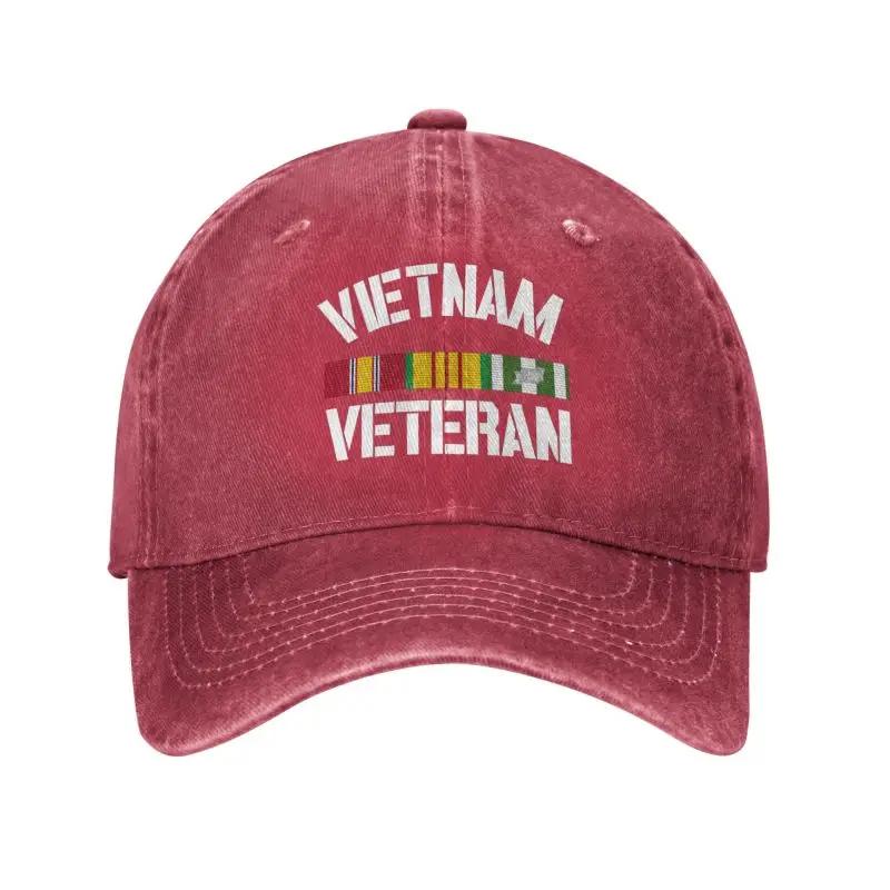 

Custom Fashion Cotton Vietnam Veteran Pride Service Ribbon Baseball Cap for Women Unisex Breathable Dad Hat Sports Baseball Cap