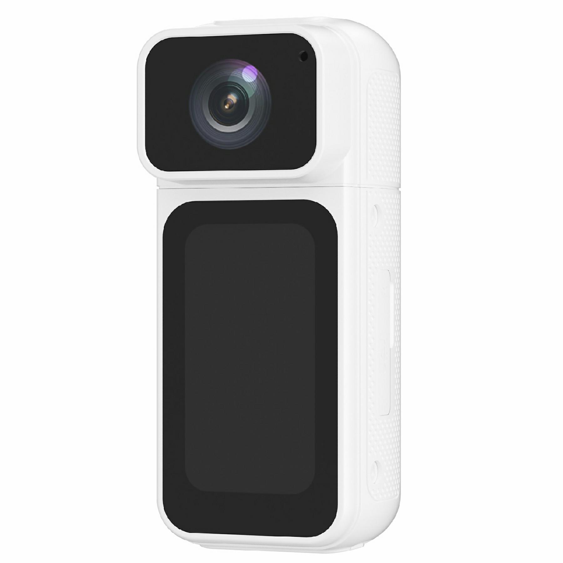 

S80 Thumb Camera 2.7K Ultra HD Video 180 Degree Rotatable Lens 1.47 IPS Screen WiFi Mini Action Camera White
