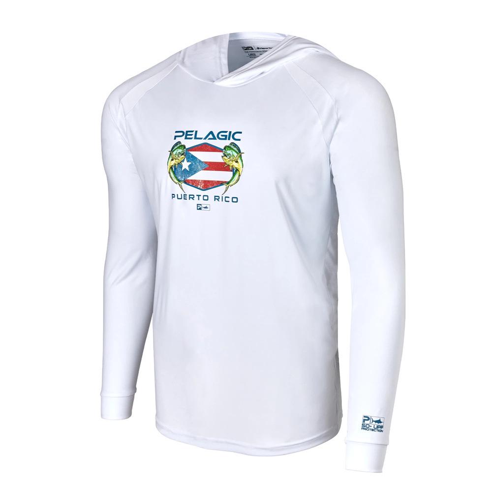 Camicia da pesca estiva da uomo con cappuccio, manica lunga, leggera e ad asciugatura rapida