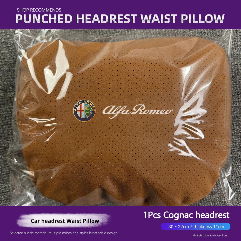 CZOSU1 Alfa Romeo Universal Car Headrest Neck Pillow Lumbar Support For Giulietta Mito 159 Giulia Stelvio 156 147 Tonale Brera Disco