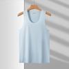 Men's Casual V-Neck Sleeveless Vest In Silk-Like Fabric with Ice Cutting Technology