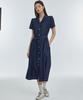 MANAVIS7 Stitch Shirt Dress [Dark Blue]