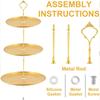 2/3Layer Stainless Steel Cake Tray, Cake, Snack Plate, Birthday, Wedding Party Dessert Stand, Table Dessert Display Stand