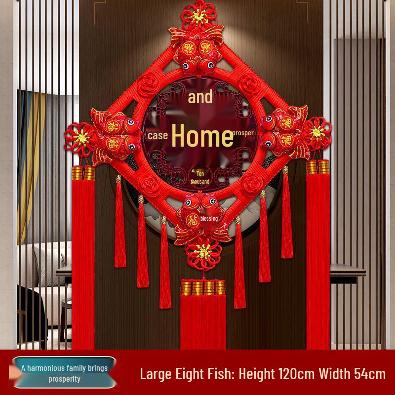 2025 High-End Chinese Knot Peace Fu Character Five Blessings Door Ornament for Living Room and Housewarming Decoration