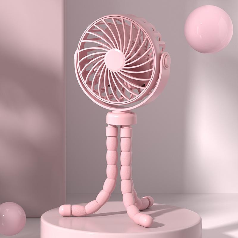 Octopus Mini Fan Portable Fan Tripod Multi Functional Adjustable 360 Degree Rotation USB Charging Low Decibel Electric Fan New