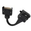 Universal 7 Pin To 12 Pin Trailer Connector ABS Coiled Cord For Towing Caravans Farming Machinery Camping Vehicle Towing
