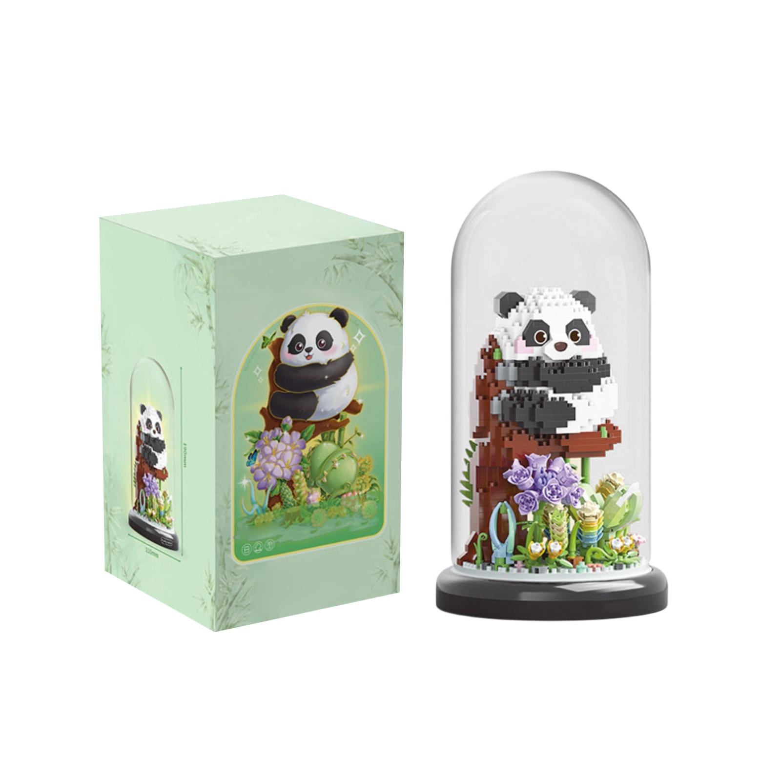 

Garden Series Panda Owl Mini Building Blocks Educational Puzzle Model Decorative Ornament Collectible Gift for Adults and Kids One Size