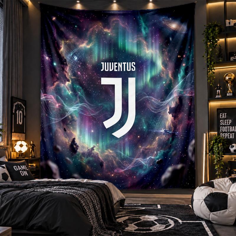 Arazzo da Appendere a Parete Tessuto Stampato Juventus FC per Soggiorno Camera da Letto Decorazione per la Casa