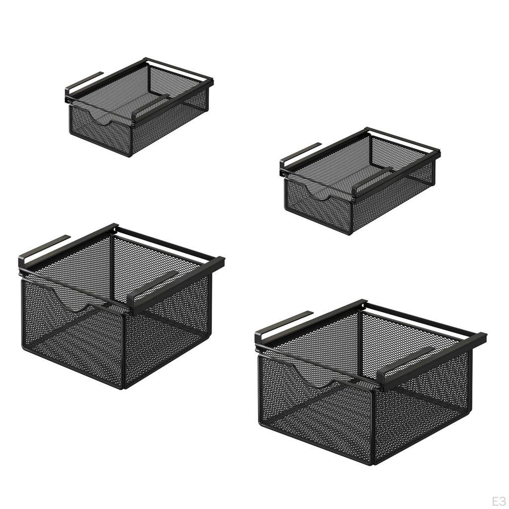 Hanging Pullout Drawer, Space Saving Wire Mesh Storage Basket Organizer for Bedroom, Kitchen
