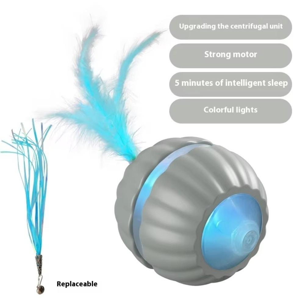 Rechargeable Smart Cat Toys Fast Rolling Self Moving Balls Toys Dog Cat Training Ball  Pet Supplies