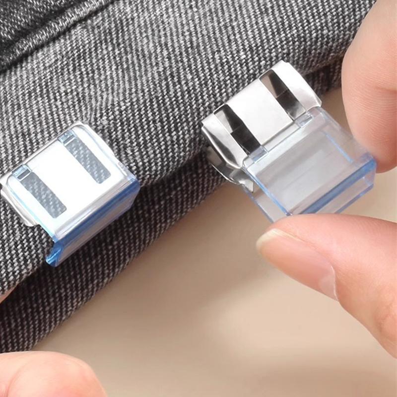 1-10Pcs Detachable Anti Sliding Trouser Clip No Sew Invisible Pants Leg Fixing Buckle DIY Portable Sewing Craft Clothing Clips