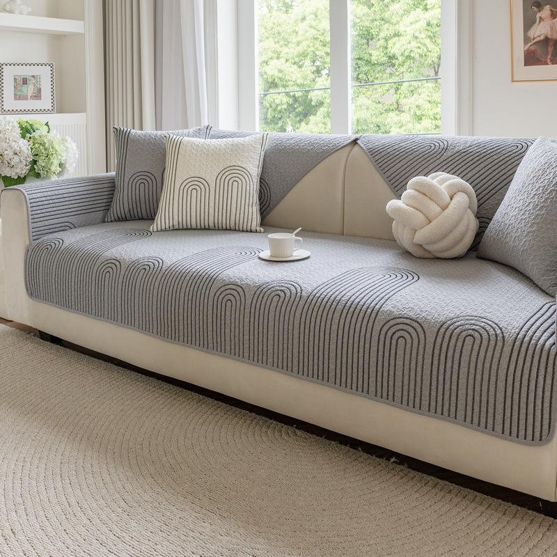 Pure Cotton Sofa Cover Living Room Non-slip Couch Seat Towel Jacquard Thicken Couch Cushion Universal Sofa Seat Cover Home Decor