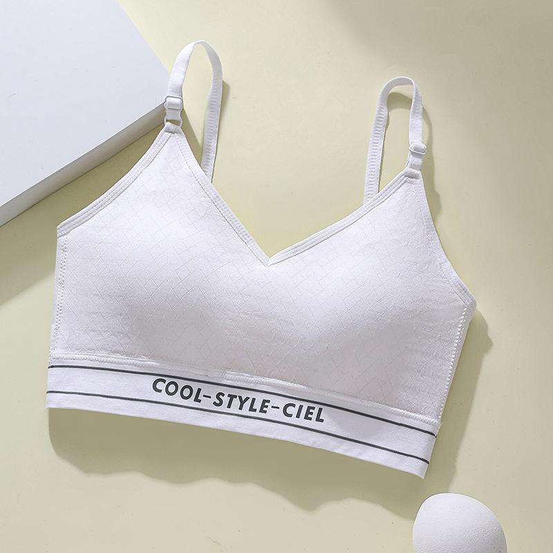 

Vest model Junior high school students Less students High school students Development period bra cover No steel ring fixed cotton cup M（ 37.5-50kg ） белый