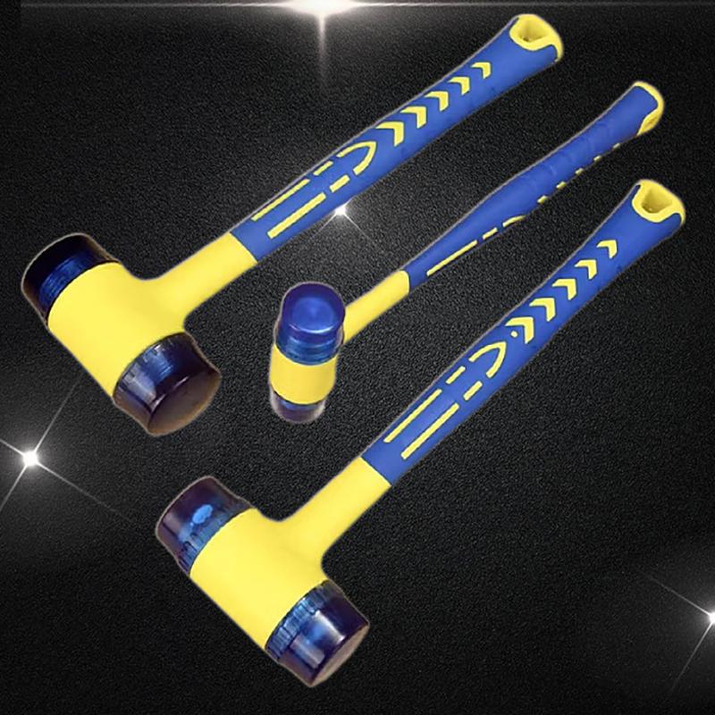 25Mm Double Headed Installation Hammer Rubber Hammer With Rubber Handle Detachable Insulated Installation Hammer Strike Hammer