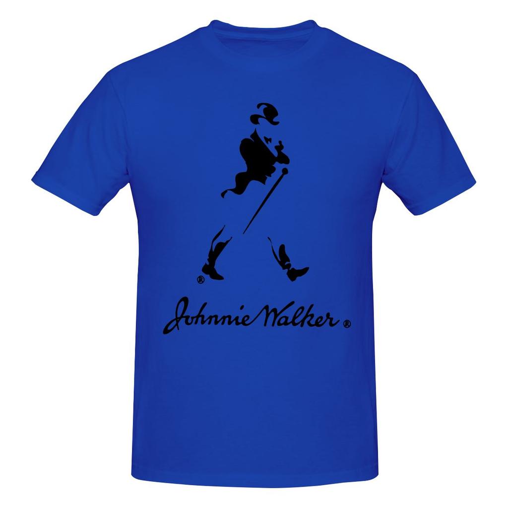 White Johnnie Walker Whisky Casual Tshirt Korean Style Sweet Cool Faderesistant Shirt