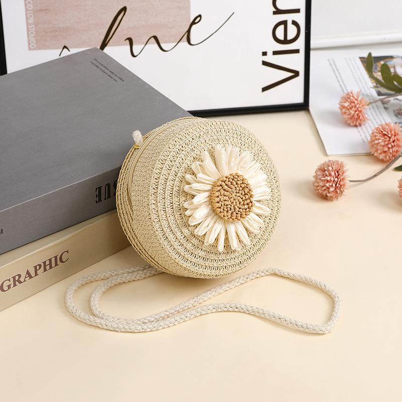 Rustic Raffia Straw Bag Woven Phone Bag Crossbody Female,Beach Straw Small Bag Holiday Style
