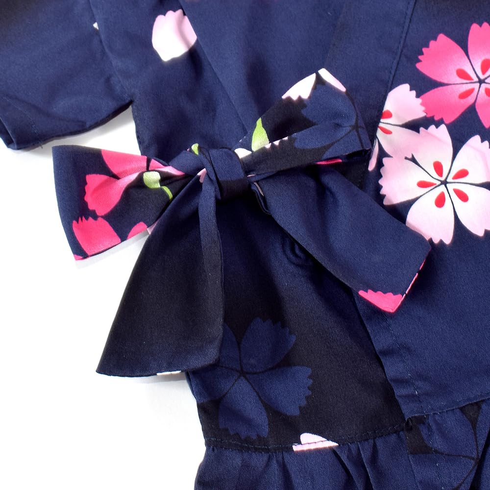 Barevné Jinbei ve stylu bonbónů 120cm Yamato Nadeshiko Dětské Jinbei Jinbei Ideální pro letní ohňostroje a letní festivaly (Dívky) (Námořnická modrá) Děti'