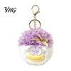 Men Women Decorative Pendant Cartoon Curly Hair Head Keychain, Plush Keychain with Metal Clasp, Aesthetic Backpack Charms Backpacks Handbags Keys for