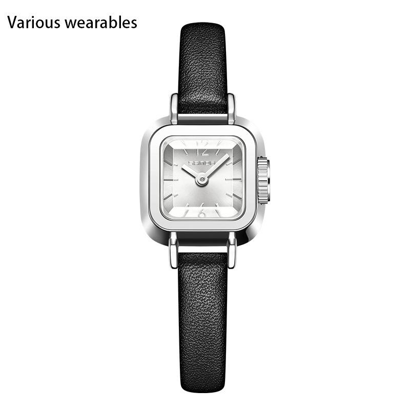 New Watch Square Mesh Belt Quartz Watch Fashion Simple Roman Pattern Waterproof Quartz Women's Belt Watch